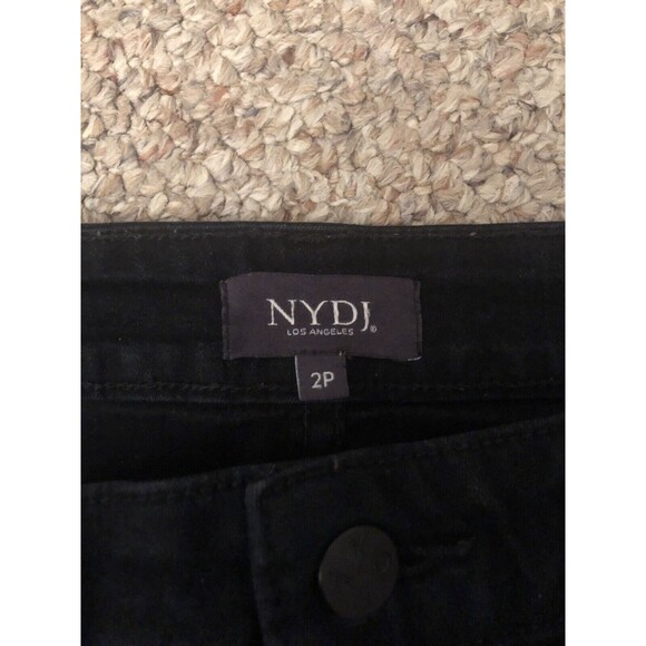 NYDJ Los Angeles Size 2P Black Marilyn Straight LiftXTuck Technology Made in USA - Picture 4 of 12